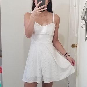 White Minidress with Slit Back